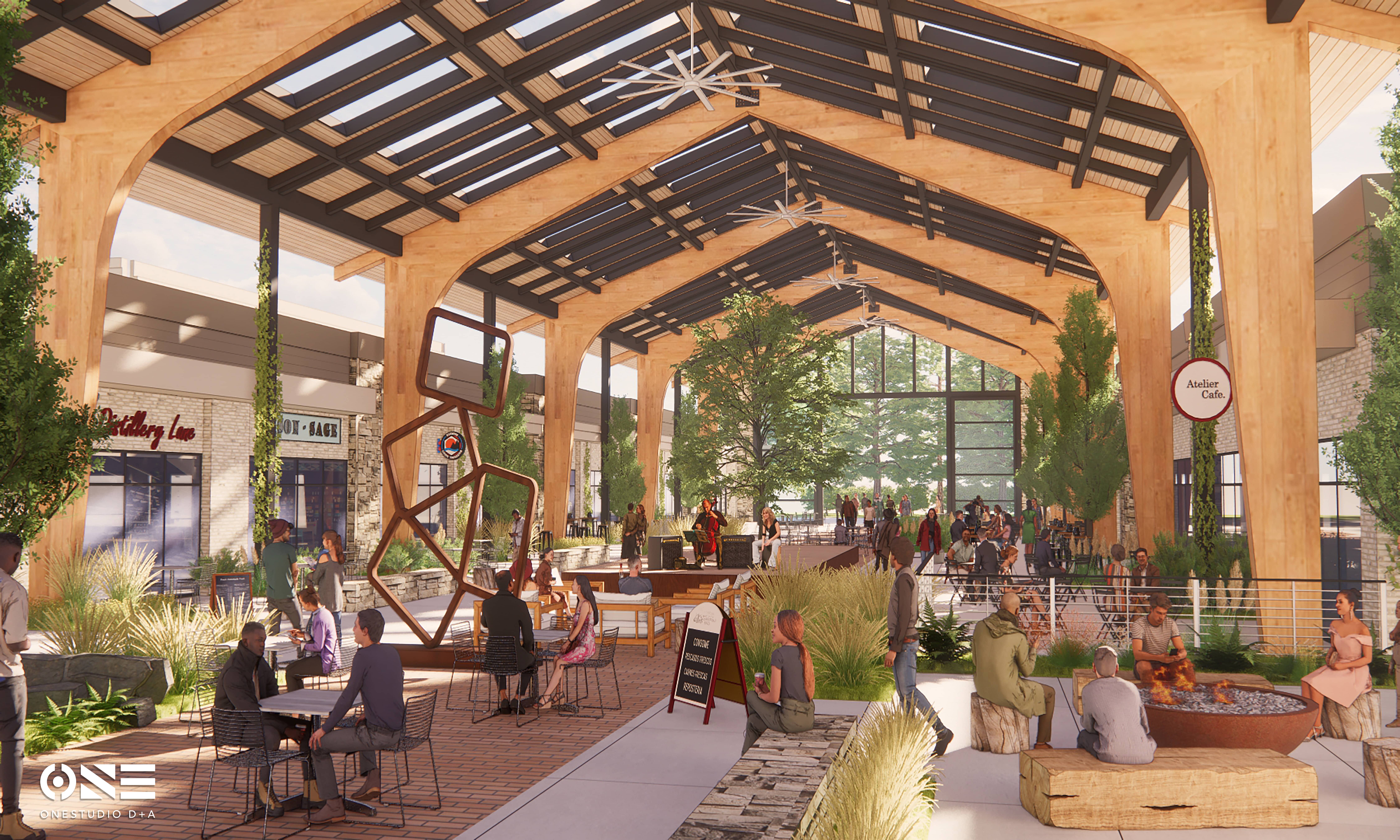 outdoor dining area rendering
